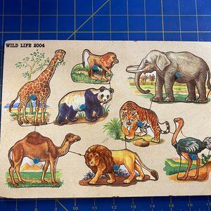 Wild Life Wood Peg Puzzle